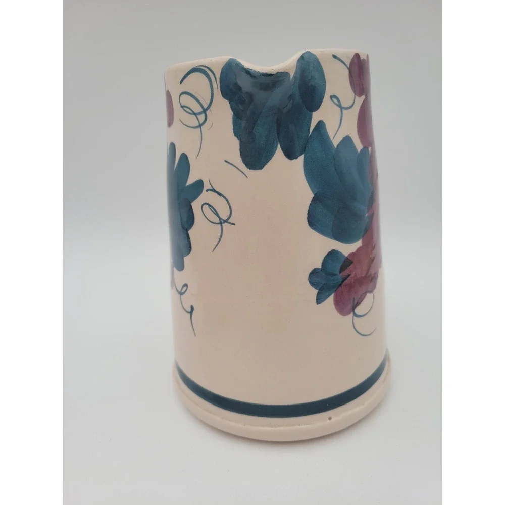 Lamas Italian Pottery Pitcher With Grapes Design Grapevine‎